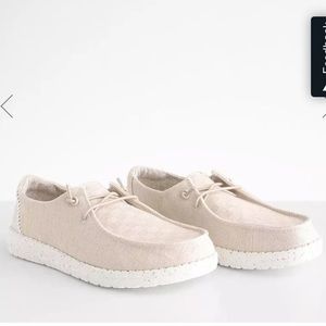 HEY DUDE Wendy Shoe Cream Stone Size 10